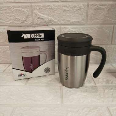Mug Dubblin Gelas Stainless Golf 450Ml Silver