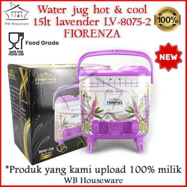 dispenser air panas dan dingin 15Liter fiorenza motif Lavender LV-8075-2 / water jug termos air