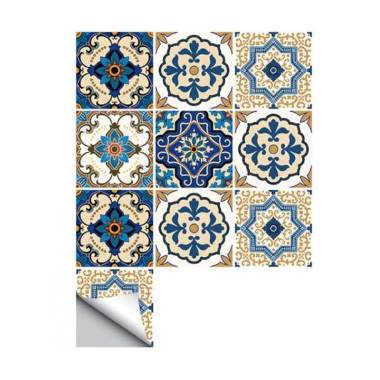 Jual Bluelans Moroccan Style Tile Decal Living Room Bathroom Decor Wall Floor Sticker 20 X 20 Cm 10 Pcs Online November 2020 Blibli Com