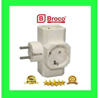 Steker T Arde Broco 13830 Kuningan Stop Kontak Sambungan Listrik Original Broco