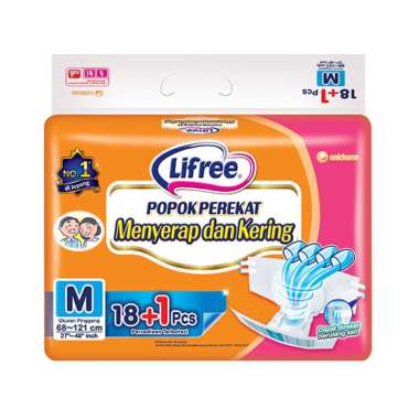 Promo Harga Lifree Popok Perekat Menyerap dan Kering M18 18 pcs - Blibli