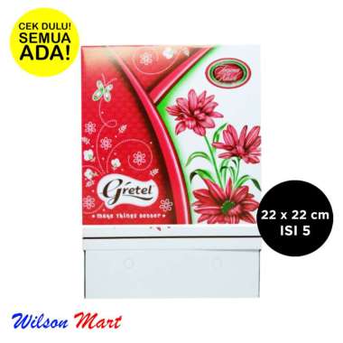 BOX KUE KARDUS KOTAK CAKE 22 X 22 CM ISI 5