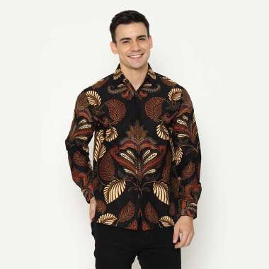 Hadinata Batik Fadhil Hem Panjang Batik Hitam S