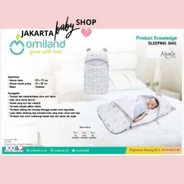 SLEEPING BAG ALPACA SERIES OMILAND OB262 Sleeping Bag Selimut Topi Kantong Tidur Bayi Lembut & Hanga