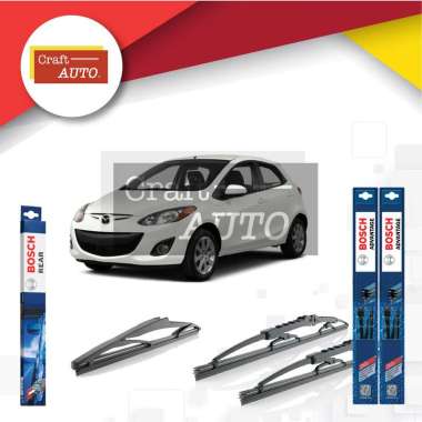 Wiper Mazda 2 2009 - 2014 Depan Belakang Bosch Advantage