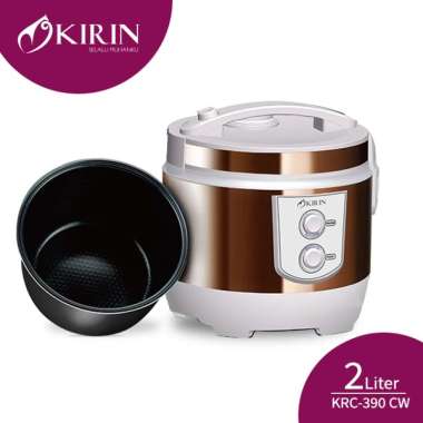 KIRIN RICE COOKER 2.0 LITER KRC-390 Penanak Nasi Silver White Magicom [Makassar]