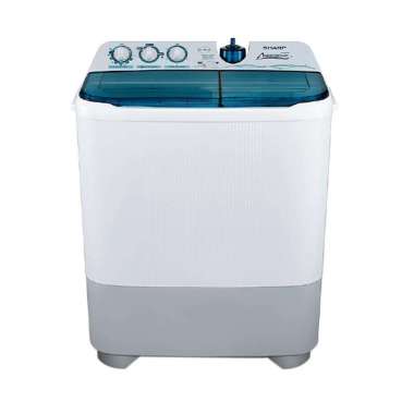 SHARP Mesin Cuci ES-T85CR-BK Washing Machine [8 kg]