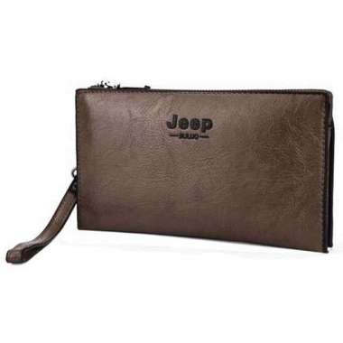 Tas Tangan Pria Wanita Dompet Tangan Clutch Bag Handbag Jeep Buluo Cokelat