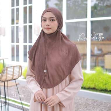 Bergo Plisket Rukhansa Choco TRZ HER/ Bergo Instant Plisket/ Bergo Daily Tali Plisket/ Bergo Polos P