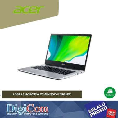 ACER A314-35-C80W N5100/4/256/W11/SILVER