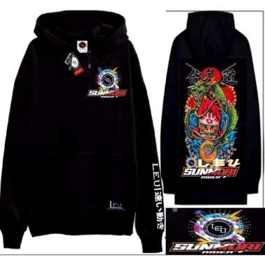 Hoodie/Sweater Original Premium Distro Leu Sunmori Dragon/Sweter Pria Wanita Free stiker dan gantung
