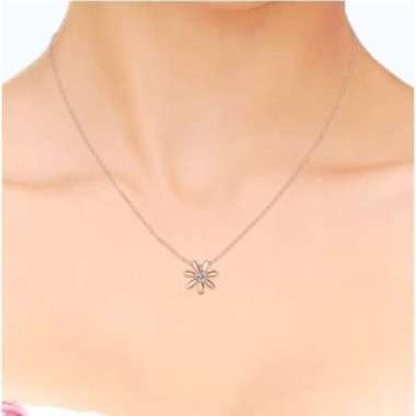 Petra Pendant - Kalung Crystal by Her Jewellery White Gold