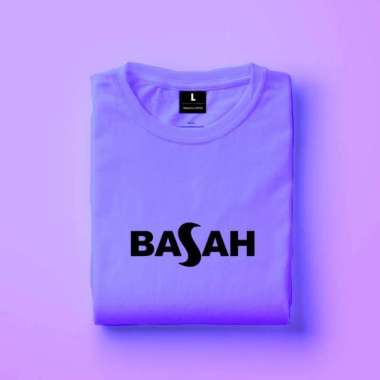 SUPERTEE FASHION PRIA PAKAIAN KAOS PRIA TULISAN BASAH Ungu Muda XXL