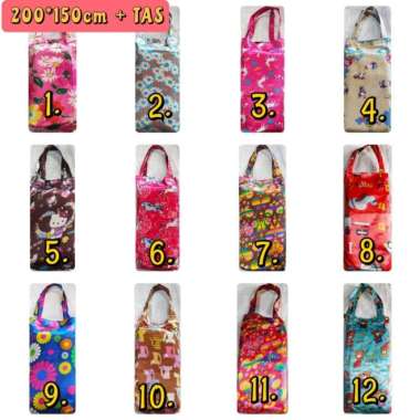 Eksklusif TIKar Lipat JUMBO Tikar Piknik jumbo Microsatin + TAS