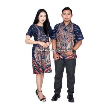 Batik Couple Dress Batik Wanita Lengan Pendek Dan Kemeja Batik Pria Model Terbaru Batik Dua Putri CP
