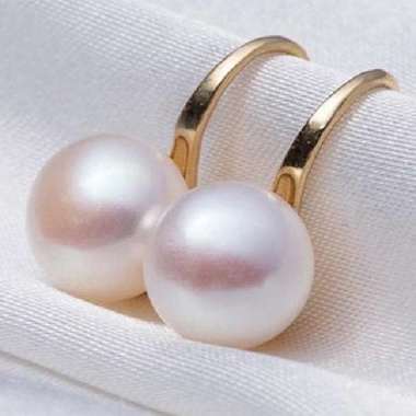 Anting Wanita Mutiara Anting Kait Bridal Perhiasan Pesta Pernikahan Kuning