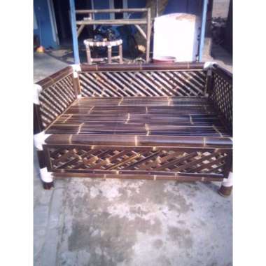 bangku bale bale klasik bambu hitam