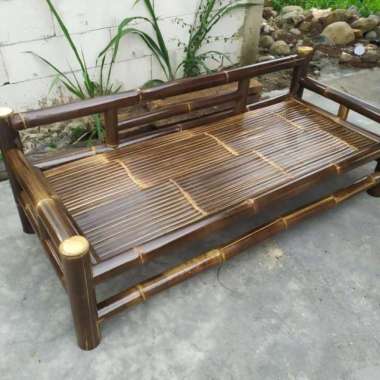 bangku bale bale panjang bahan bambu
