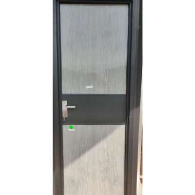pintu pvc kusen aluminium motif plat minimalis uratkayu KANAN