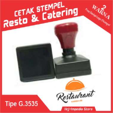 Cetak Stempel Otomatis Warna Cap Standar Stempel Resto/Warung Makan