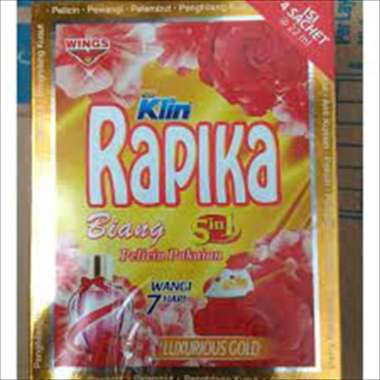 Rapika Biang 5 in 1 Pelicin  Pakaian Luxurious Gold Isi 4 sachet