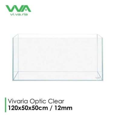 Aquarium Optic Clear 120x50x50 12mm Vivaria cube garden 120cm low iron (TERMASUK PACKING KAYU)