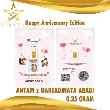 LOGAM MULIA MICRO GOLD ANTAM HARTADINATA 0.25GRAM ANNIVERSARY SERIES 2