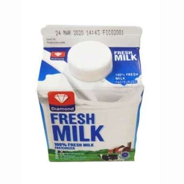 Promo Harga Diamond Fresh Milk Plain 350 ml - Blibli