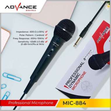 Advance Mic Karaoke Profesional Dynamic Microphone Mic Kabel MIC884