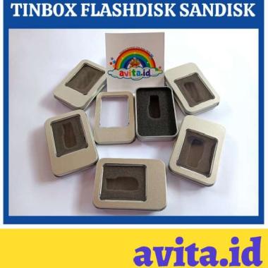 Tin box kotak kaleng flashdisk sandisk cruzer blade