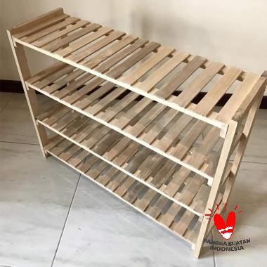 Rak Sepatu Kayu 4 Susun Harga Terbaru Februari 2021 Blibli Pallet kayu untuk meja taman. rak sepatu kayu 4 susun harga terbaru