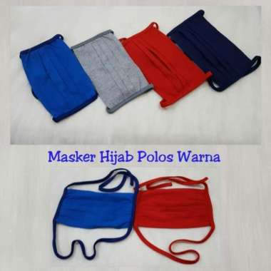 Masker Kain Hijab Polos Warna