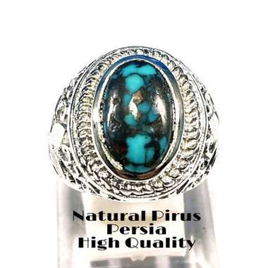 CINCIN BATU AKIK NATURAL PIRUS PERSIA HIJAU MINIMALIS