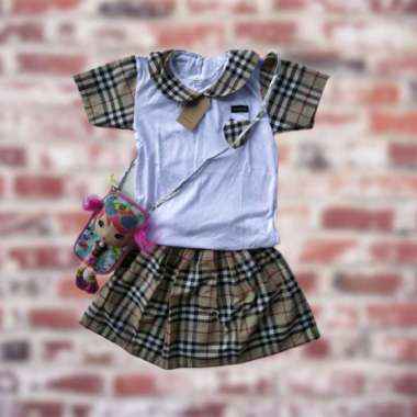 SETELAN ANAK PEREMPUAN DAN LAKI LAKI MOTIF BURBERRY / KAOS ANAK PEREMPUAN DAN LAKI LAKI MOTIF BURBER