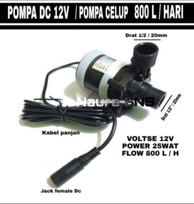 POMPA DC12V/POMPA CELUP 800L,/H