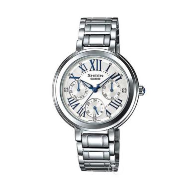 CASIO Sheen SHE-SG34 Multifunction Swarovski Reflections Jam Tangan Wanita [Original] Silver