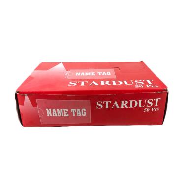 Stardust Plastik Peniti Name Tag [50 pcs] putih bening