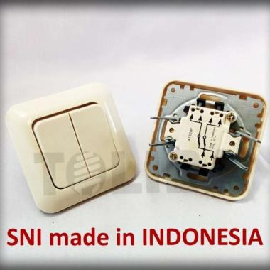 saklar seri double inbow ib broco / saklar tanam tembok / gracio broco