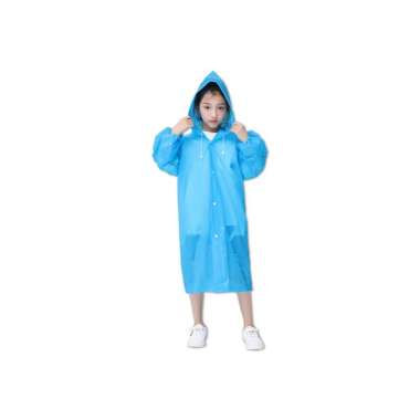 OEM ONE-C412 C413 Jas Hujan Terusan Bahan EVA RAINCOAT Mantel Hujan Anak Dan Dewasa Semi Transparan