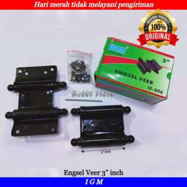 ENGSEL PER HITAM PINTU KOBOI IGM 3" & 4" INCH BESI HITAM TEBAL 3" inch