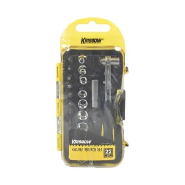 Krisbow Set Kunci Sok Mini [22 pcs] HITAM KUNING