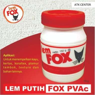 Lem Fox PVAc Botol 150gr Original / Lem Fox Putih / lem puitih fox / lem fox / lem fox 150 gram