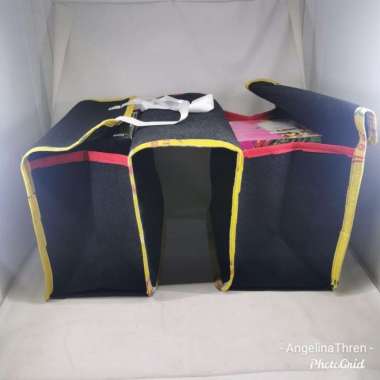 Tas Motor Jahit Bludru / Keranjang Motor Besar