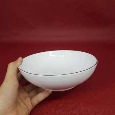 Mangkok Ceper List INDO KERAMIK 17.5CM - mangkok keramik besar