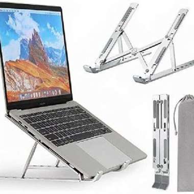Stand Portable laptop - Dudukan Laptop Aluminium - Meja Notebook