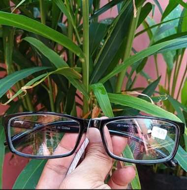 Kacamata Minus Pria & Wanita FREE BOX & KAIN LAP JS 1 1 4 -1.75 hitam