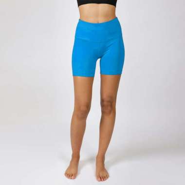 90 Degree Lux 5" Biker Short DGR007|Celana Sepeda Running Short Pant M Aruba Blue