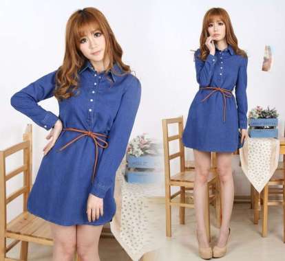 Jual Dress Denim Dewasa Model Terbaru 