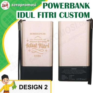 Powerbank Edisi Idul Fitri Cetak Custom 10.000mAh Garansi 18 bulan Design 2