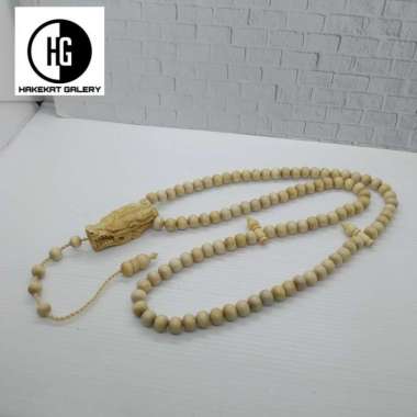 tasbih muslim 99 kayu kemuning kepala ukir naga D795